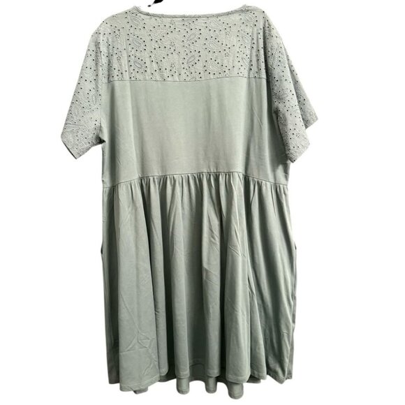 Torrid Mini Eyelet Yoke Dress - Forest Green NWOT - Picture 5 of 7